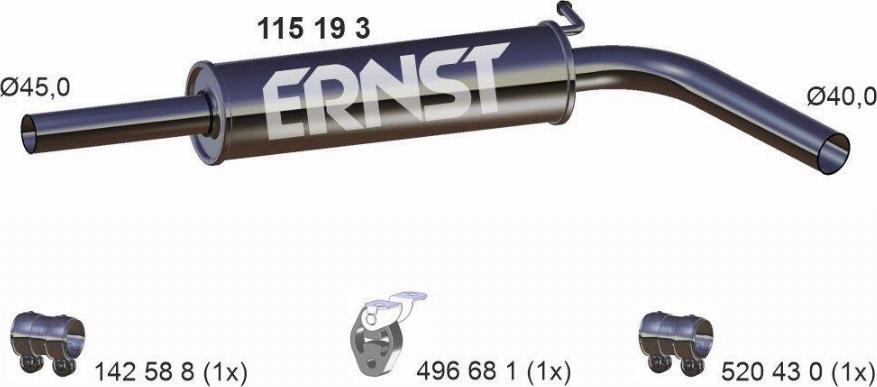 ERNST 115193 - Silenziatore centrale autozon.pro