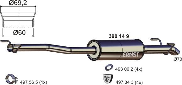 ERNST 390149 - Silenziatore centrale autozon.pro