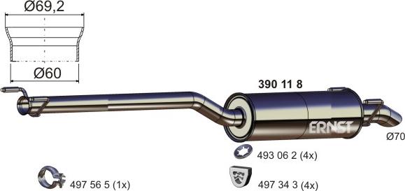 ERNST 390118 - Silenziatore centrale autozon.pro