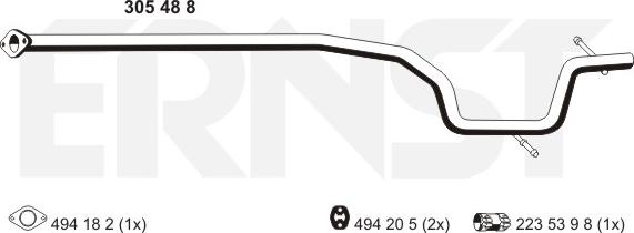 ERNST 305488 - Tubo gas scarico autozon.pro