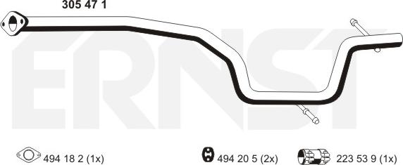 ERNST 305471 - Tubo gas scarico autozon.pro