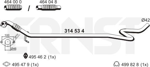 ERNST 314534 - Tubo gas scarico autozon.pro