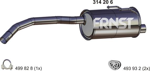 ERNST 314206 - Silenziatore posteriore autozon.pro