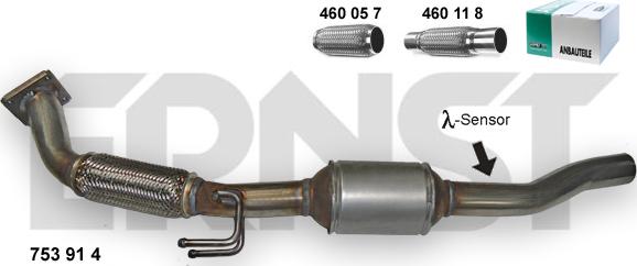 ERNST 753914 - Catalizzatore autozon.pro