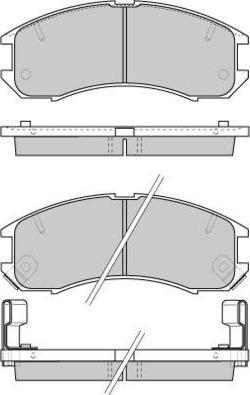 Advics E1N035T - Kit pastiglie freno, Freno a disco autozon.pro