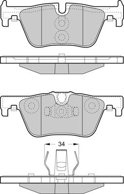 E.T.F. 12-1494 - Kit pastiglie freno, Freno a disco autozon.pro