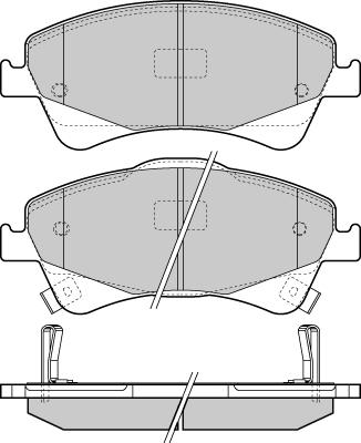 E.T.F. 12-1422 - Kit pastiglie freno, Freno a disco autozon.pro