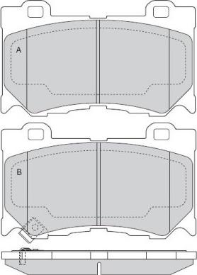 Akebono AN-749WK - Kit pastiglie freno, Freno a disco autozon.pro