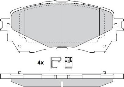 Akebono AN-787WK - Kit pastiglie freno, Freno a disco autozon.pro