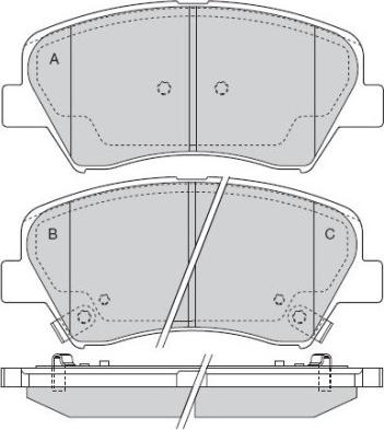 METACO 3000-750 - Kit pastiglie freno, Freno a disco autozon.pro