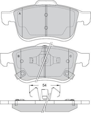 E.T.F. 12-1571 - Kit pastiglie freno, Freno a disco autozon.pro