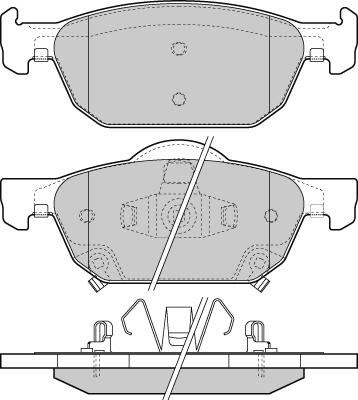 E.T.F. 12-1369 - Kit pastiglie freno, Freno a disco autozon.pro