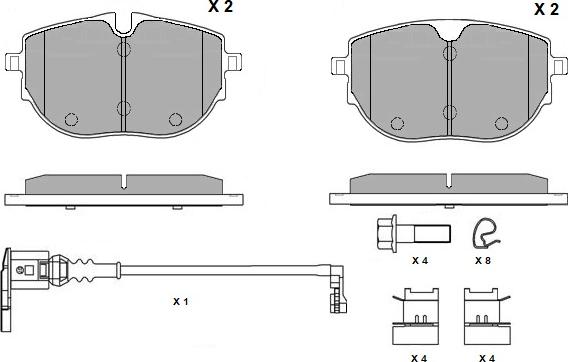 E.T.F. 12-1794 - Kit pastiglie freno, Freno a disco autozon.pro