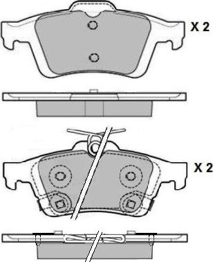 E.T.F. 12-1796 - Kit pastiglie freno, Freno a disco autozon.pro