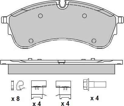 E.T.F. 12-1758 - Kit pastiglie freno, Freno a disco autozon.pro