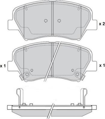 E.T.F. 12-1786 - Kit pastiglie freno, Freno a disco autozon.pro