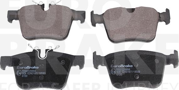 Eurobrake 5502229994 - Kit pastiglie freno, Freno a disco autozon.pro