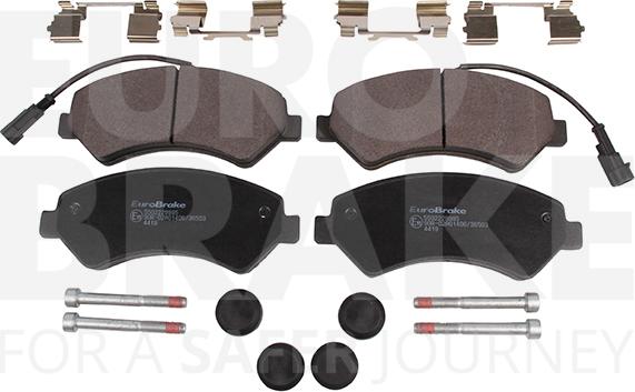 Eurobrake 5502229995 - Kit pastiglie freno, Freno a disco autozon.pro