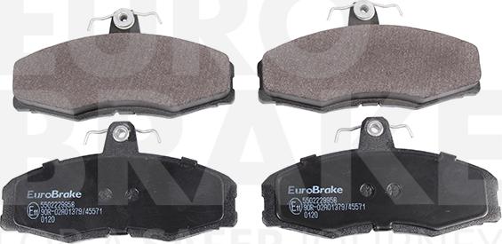 Eurobrake 5502229958 - Kit pastiglie freno, Freno a disco autozon.pro