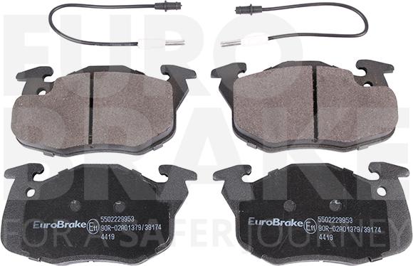 Eurobrake 5502229953 - Kit pastiglie freno, Freno a disco autozon.pro