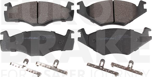 Eurobrake 5502229969 - Kit pastiglie freno, Freno a disco autozon.pro