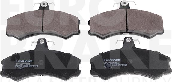 Eurobrake 5502229964 - Kit pastiglie freno, Freno a disco autozon.pro