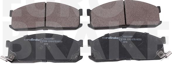 Eurobrake 5502229961 - Kit pastiglie freno, Freno a disco autozon.pro