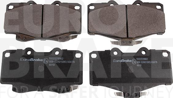 Eurobrake 5502229962 - Kit pastiglie freno, Freno a disco autozon.pro