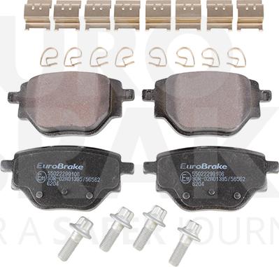 Eurobrake 55022299106 - Kit pastiglie freno, Freno a disco autozon.pro