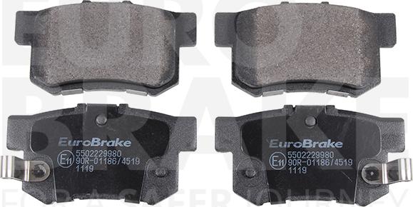 Eurobrake 5502229980 - Kit pastiglie freno, Freno a disco autozon.pro