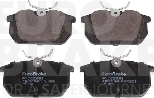 Eurobrake 5502229983 - Kit pastiglie freno, Freno a disco autozon.pro