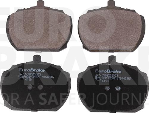 Eurobrake 5502229922 - Kit pastiglie freno, Freno a disco autozon.pro