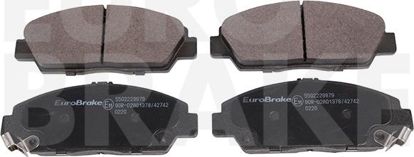 Eurobrake 5502229979 - Kit pastiglie freno, Freno a disco autozon.pro