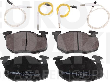 Eurobrake 5502229971 - Kit pastiglie freno, Freno a disco autozon.pro