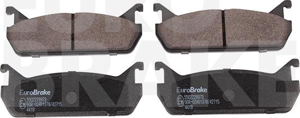 Eurobrake 5502229973 - Kit pastiglie freno, Freno a disco autozon.pro