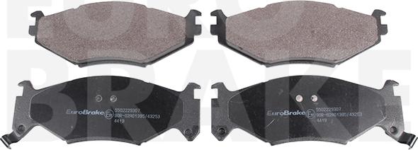 Eurobrake 5502229307 - Kit pastiglie freno, Freno a disco autozon.pro