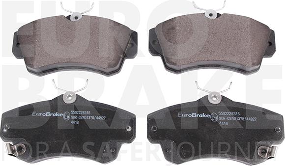 Eurobrake 5502229316 - Kit pastiglie freno, Freno a disco autozon.pro