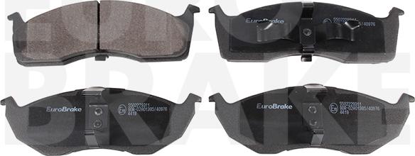 Eurobrake 5502229311 - Kit pastiglie freno, Freno a disco autozon.pro