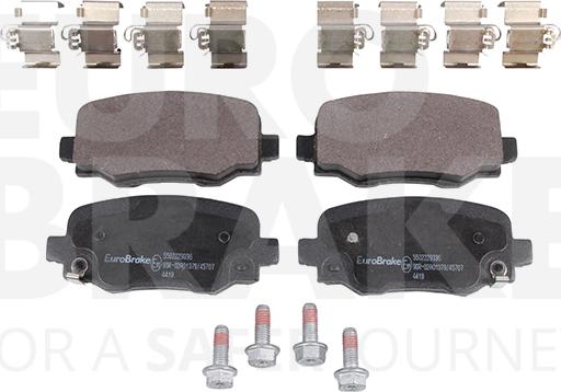 Eurobrake 5502229336 - Kit pastiglie freno, Freno a disco autozon.pro