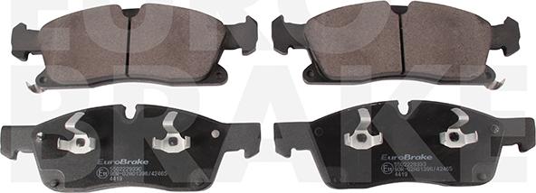 Eurobrake 5502229330 - Kit pastiglie freno, Freno a disco autozon.pro