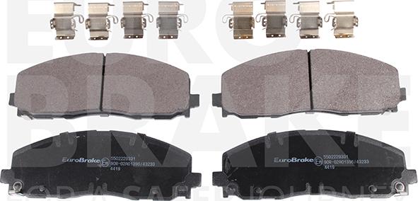 Eurobrake 5502229331 - Kit pastiglie freno, Freno a disco autozon.pro