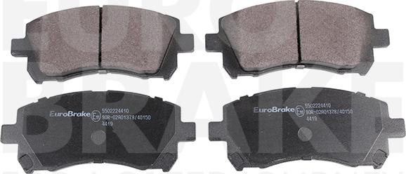 Eurobrake 5502224410 - Kit pastiglie freno, Freno a disco autozon.pro