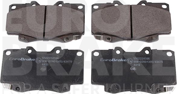 Eurobrake 5502224596 - Kit pastiglie freno, Freno a disco autozon.pro