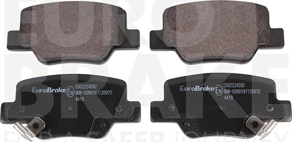 Eurobrake 5502224592 - Kit pastiglie freno, Freno a disco autozon.pro