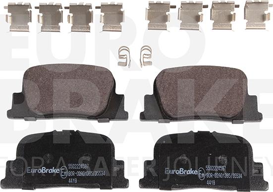 Eurobrake 5502224597 - Kit pastiglie freno, Freno a disco autozon.pro