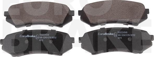 Eurobrake 5502224549 - Kit pastiglie freno, Freno a disco autozon.pro