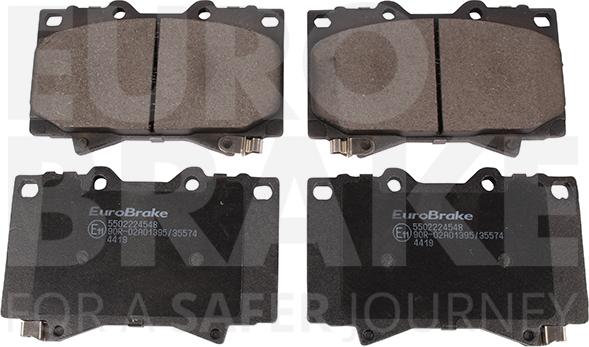 Eurobrake 5502224548 - Kit pastiglie freno, Freno a disco autozon.pro