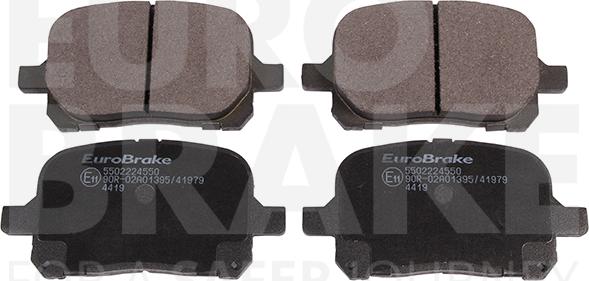 Eurobrake 5502224550 - Kit pastiglie freno, Freno a disco autozon.pro