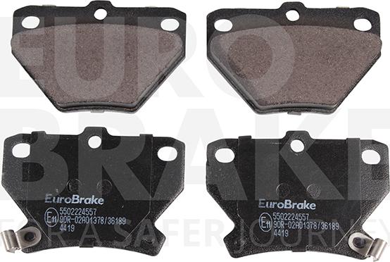 Eurobrake 5502224557 - Kit pastiglie freno, Freno a disco autozon.pro