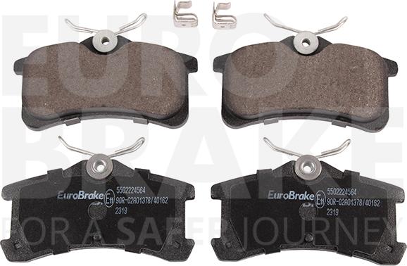 Eurobrake 5502224564 - Kit pastiglie freno, Freno a disco autozon.pro